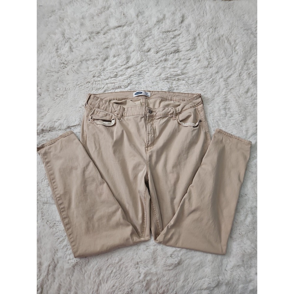 Old Navy Rockstar Secret Slim Pockets High Rise Super Skinny Khaki Pants 18